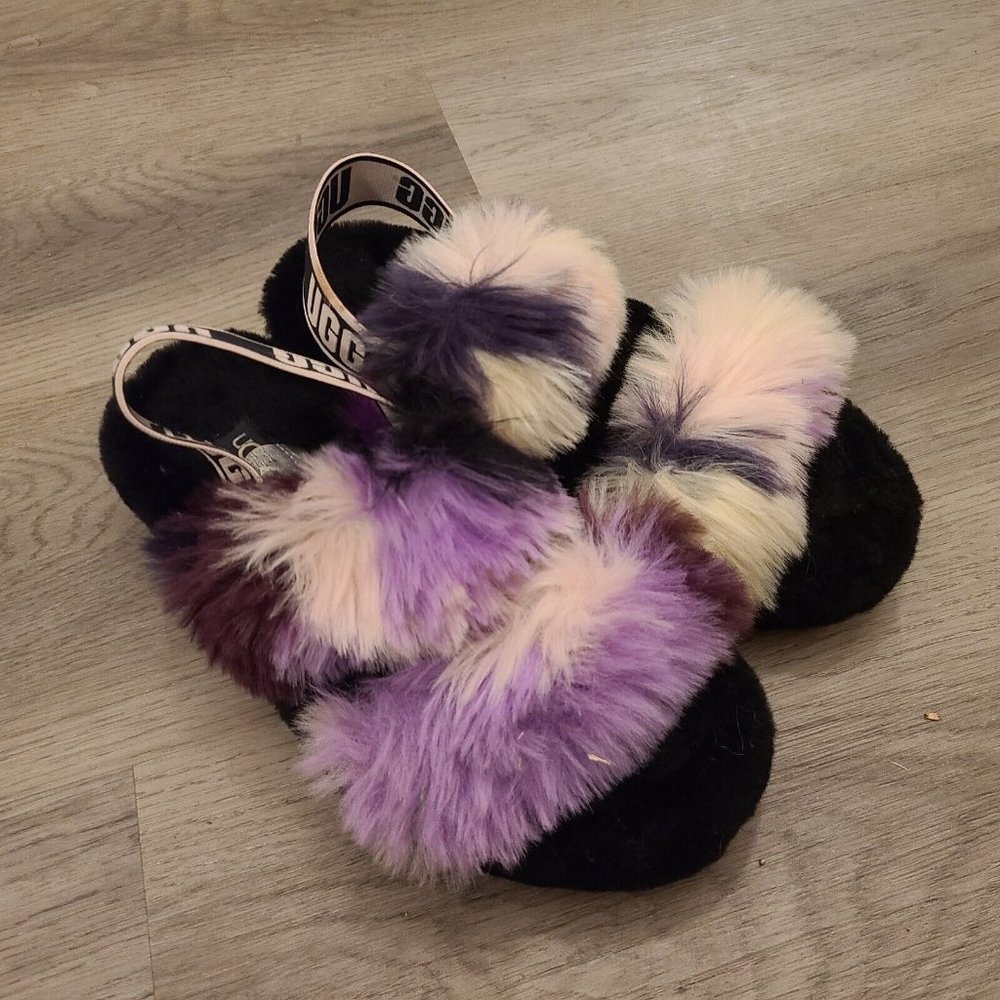UGG WOMENS OH YEAH SLIDES TIE DYE‎ MAGNOLIA S/N 1119821. Size 7